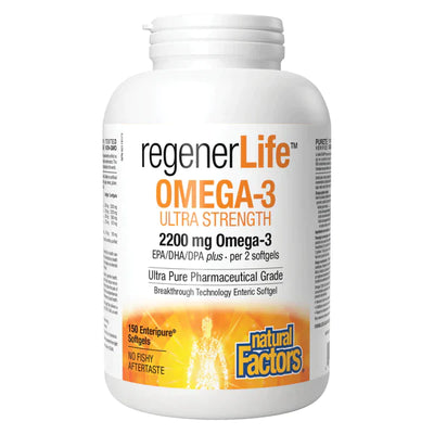 Natural Factors RegenerLife Omega-3 Ultra Strength 2200mg
