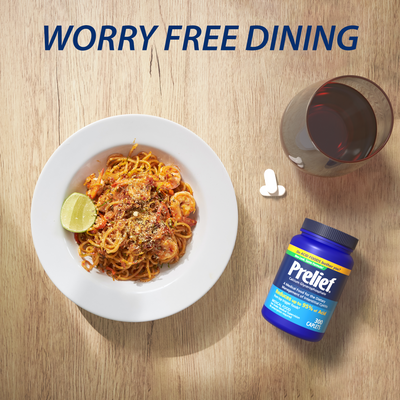 Worry free dining with Prelief.