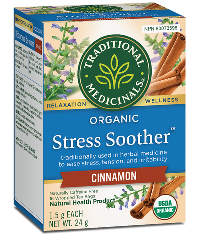 Traditional Medicinals Organic Stress Soother Cinnamon Tea 16 Bags