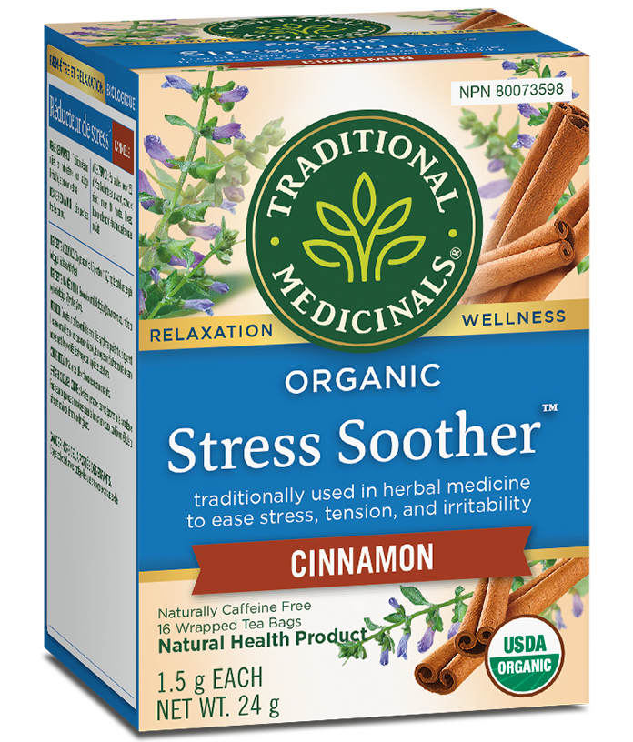 Traditional Medicinals Organic Stress Soother Cinnamon Tea 16 Bags