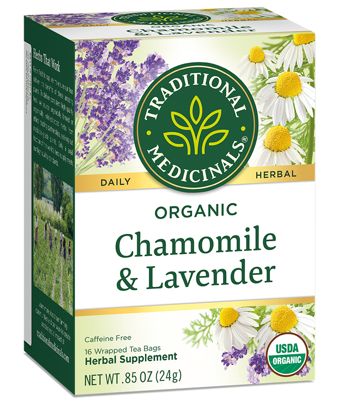 Traditional Medicinals Organic Chamomile with Lavender Tea 16 Tea Bags