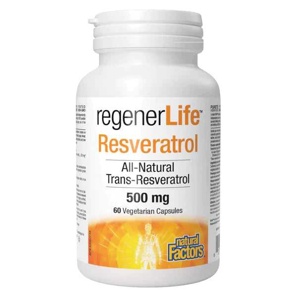 Natural Factors RegenerLife Resveratrol 500 mg 60 VCaps