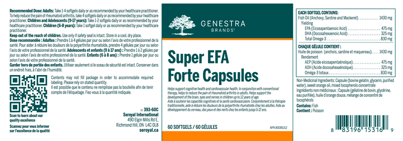 Genestra Super EFA Forte 60 Capsules