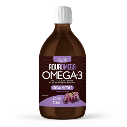 AquaOmega Omega-3 4500 mg Grape Flavour 225 ml