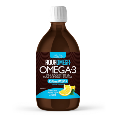 AquaOmega High EPA Omega-3 4382 mg Lemon Flavour 225 ml