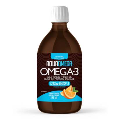 AquaOmega High EPA Omega-3 4382 mg Orange Flavour 225 ml