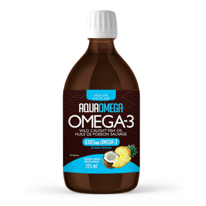 AquaOmega High EPA Omega-3 4382 mg Tropical Flavour 225 ml
