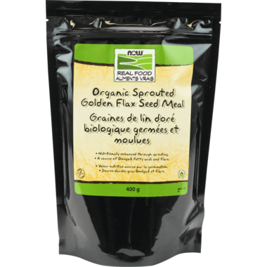 NOW Foods Organic Sprouted Golden Flax Seed Meal 400g