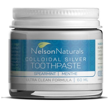 Nelson Naturals Colloidal Silver Remineralizing Toothpaste Spearmint 60ml