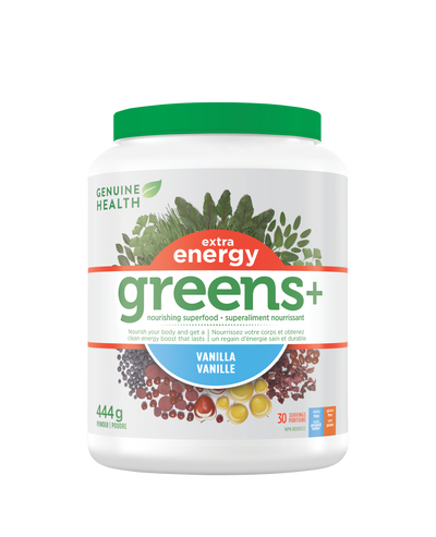 Genuine Health Greens+ Extra Energy Vanilla 444g