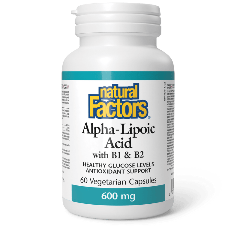 Natural Factors Alpha-Lipoic Acid with B1 & B2 60 Capsules