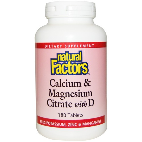 NATURAL FACTORS CALCIUM & MAGNESIUM CITRATE WITH D3 TABS