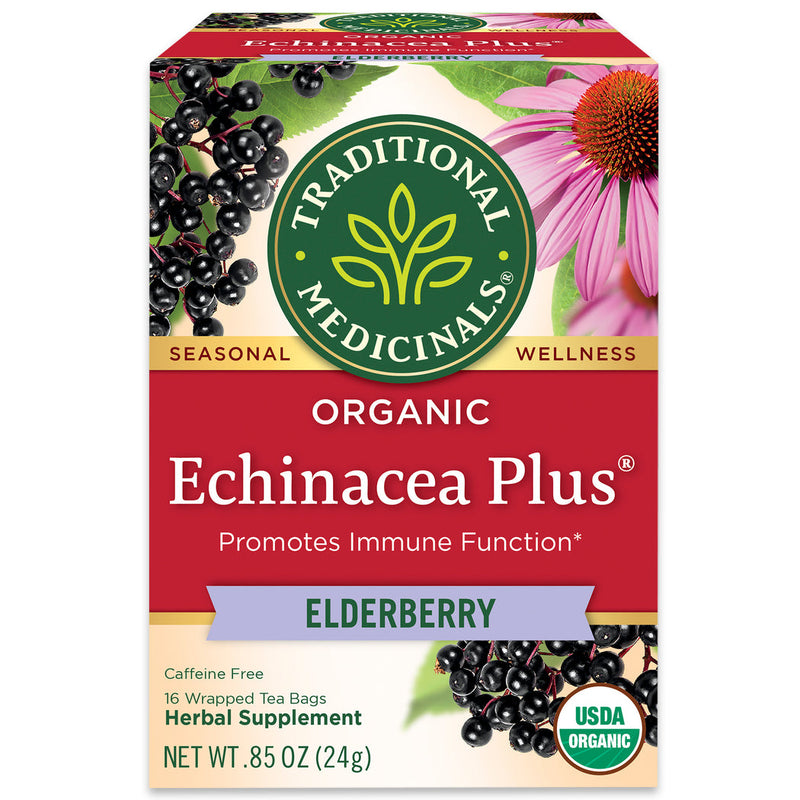 Traditional Medicinals Echinacea Plus Elderberry Tea 16 Bags