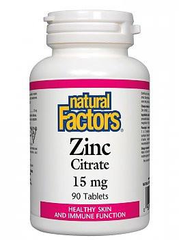 Natural Factors Zinc Citrate 15mg