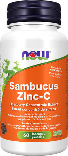 NOW Sambucus Zinc-C 60 Lozenges