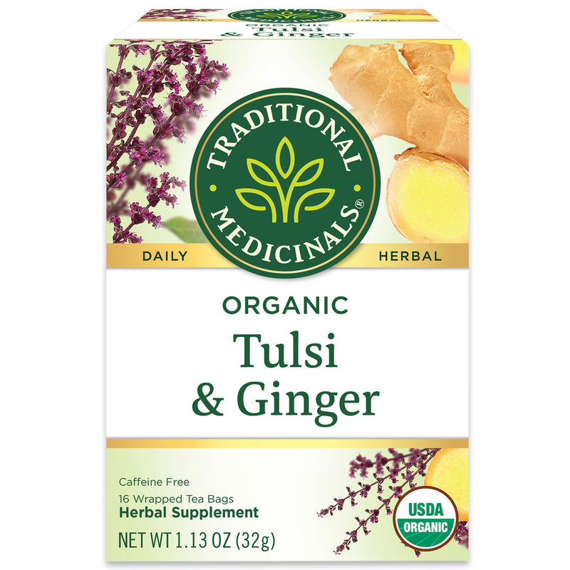 Traditional Medicinals Tulsi & Ginger Tea 16 Bags